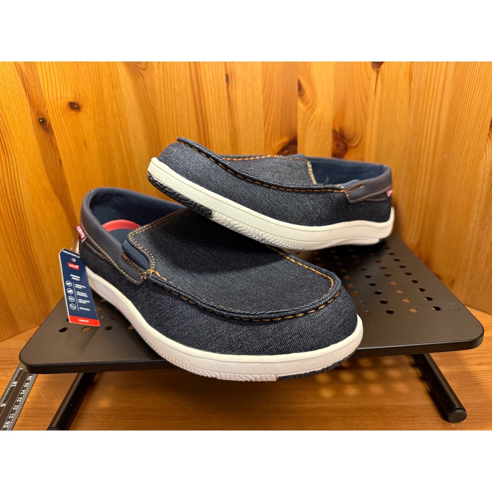Levi's Men's Denim Slip On Loafers Navy Blue Comfort Shoes Size 11 New